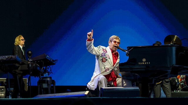 Elton John playing Twickenham Stoop in 2017