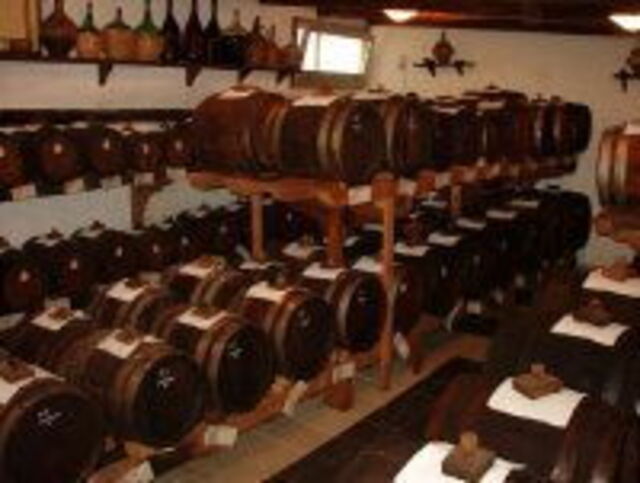 Balsamic vinegar being aged