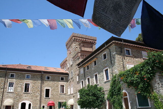 View of Buddhist monastery in Pomaia