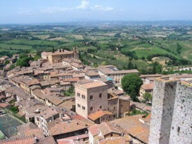 Aerial View of San Gimignano