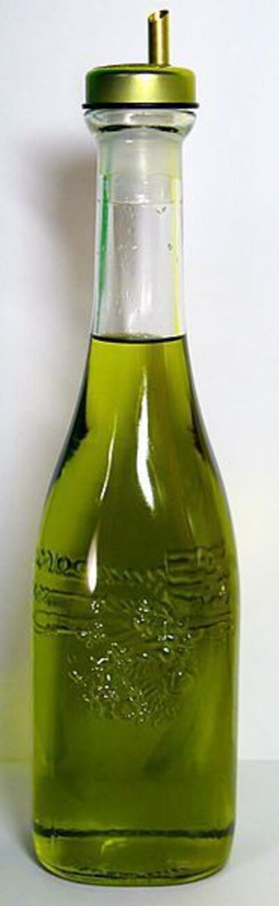 bottle of Italian olive oil