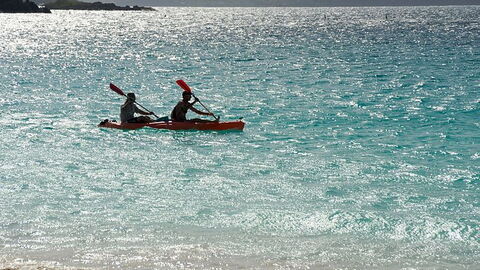 Tandem sea kayaking