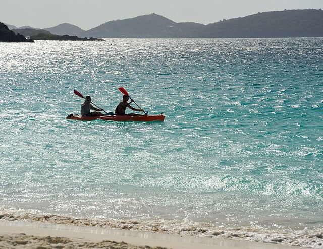 Tandem sea kayaking