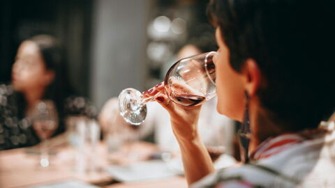 Drinking wine