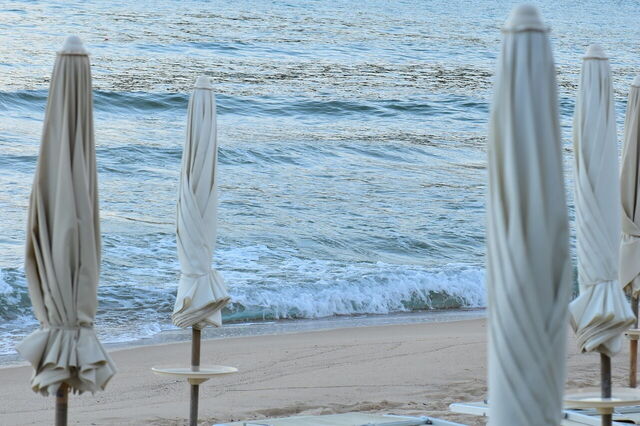 Beach parasols in Tuscany
