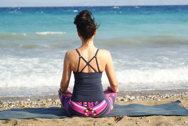 Beach yoga