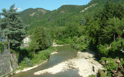 lamone river beside marradi