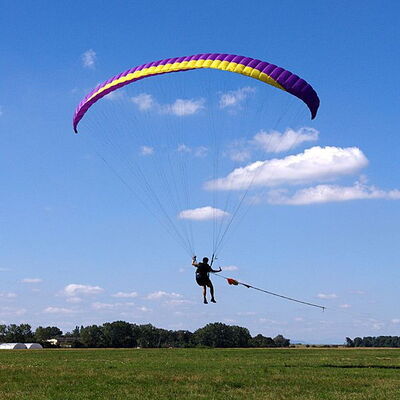 The popular sport of paragliding