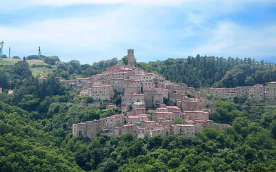The beautiful town of Castelnuovo in val di cecina