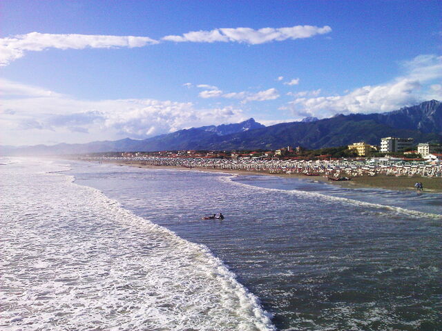 The beautiful coastline of Versilia