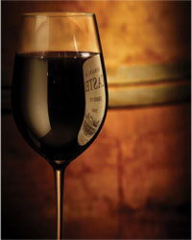 Glass of red wine