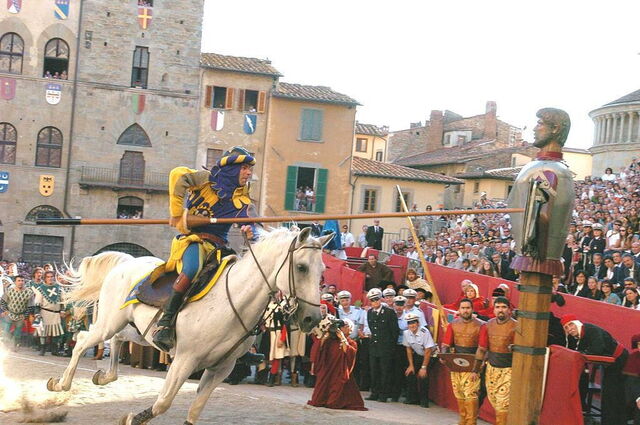 Knight charging, Giostra Del Saracino, Arezzo