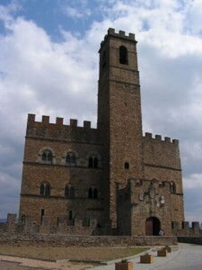 Front view of the castle of Poppi