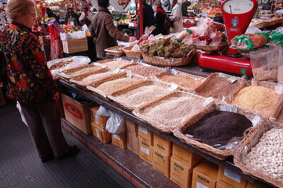 Food stalls at a Florentine Market