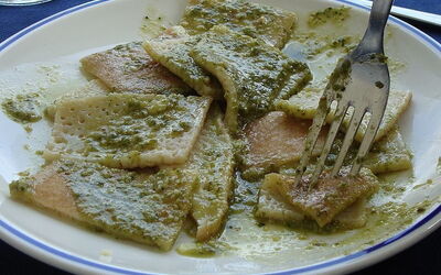 Panigacci with Pesto