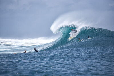 A group surfing