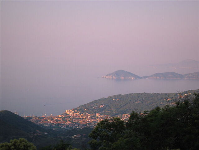 marciana marina at sunset