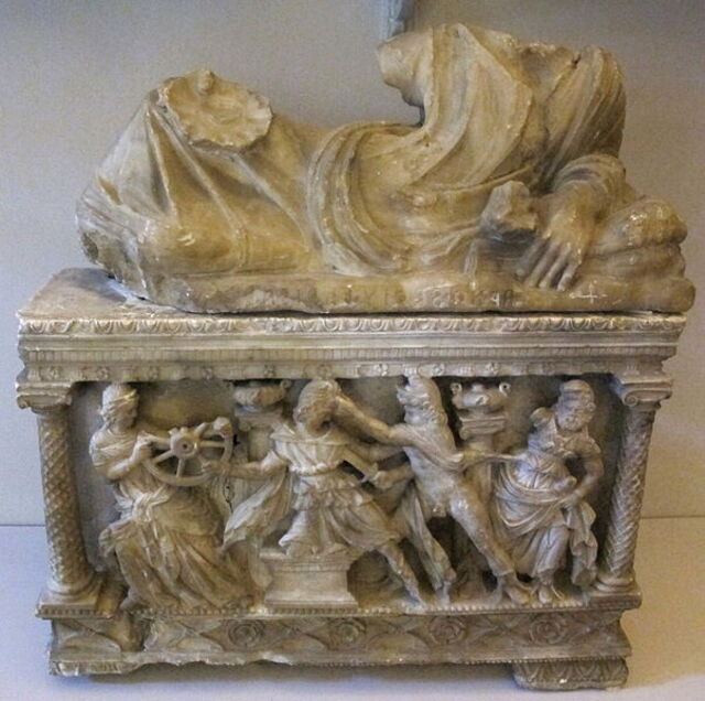 Tinted Alabaster sculpture in Volterra