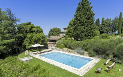 Pool area and villa, Villa Agresto