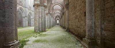 Picture of San Galgano in a foggy day
