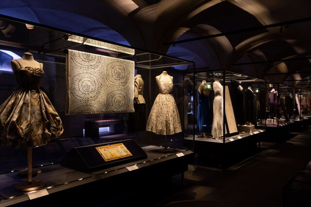 Dresses on display