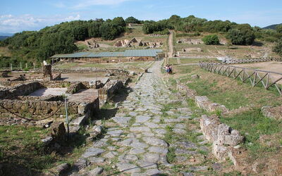 View of archaeological site of Roselle