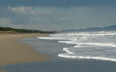 View of Blue Flag marina in Castagneto Carducci