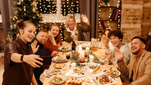 Family and friends at Christmas