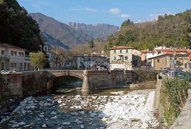 View of the mountain town