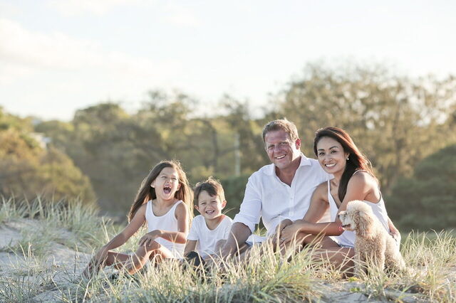A family on vacation