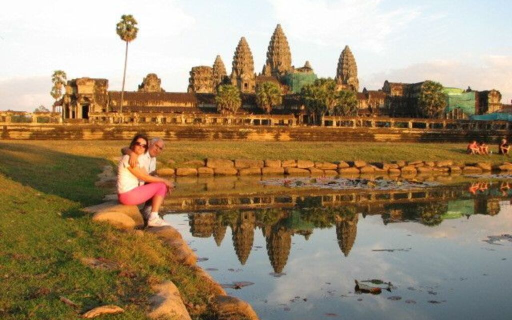 The famous place for pictures in Angkor Wat