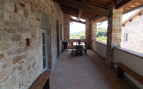 Villa Latera: Building, Property, Room, Floor, House, Ceiling, Hall, Loft, Beam, Interior Design