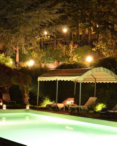 Villa Magnolia: Swimming Pool, Lighting, Property, Landscape Lighting, Resort, Leisure, Home, Eco Hotel, Real Estate, House