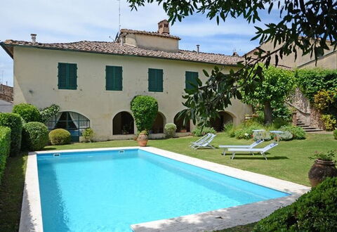 Villa Montalcinello In Siena, Private Pool: Water, Plant, Sky, Property, Building, Cloud, Green, Azure, Swimming Pool, Window