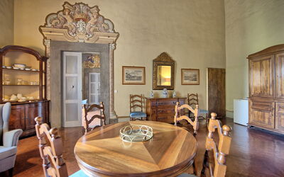 Montegufoni 7: Picture Frame, Furniture, Table, Couch, Chair, Interior Design, Wood, Building, Living Room, Floor