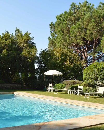 Compignano Barn: Swimming Pool, Property, House, Leisure, Real Estate, Home, Estate, Building, Tree, Backyard