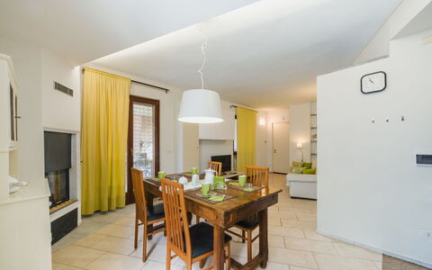 Casa Melograno: Furniture, Interior Design, Flooring, Wall, Ceiling, Floor, Wood, Room, Dining Room, Table