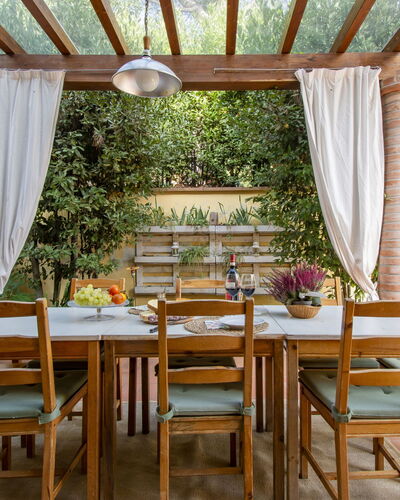 La Rondine: Furniture, Table, Property, Chair, Plant, Wood, Interior Design, Tree, Decoration, Shade