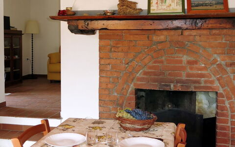 L'Uccelliera: Room, Property, Building, Interior Design, House, Masonry Oven, Furniture, Fireplace, Table, Living Room