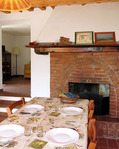 L'Uccelliera: Room, Property, Building, Interior Design, House, Masonry Oven, Furniture, Fireplace, Table, Living Room