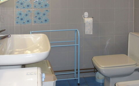 Sea House: Bathroom, Room, Tile, Property, Toilet, Plumbing Fixture, Interior Design, Architecture, Wall, Floor