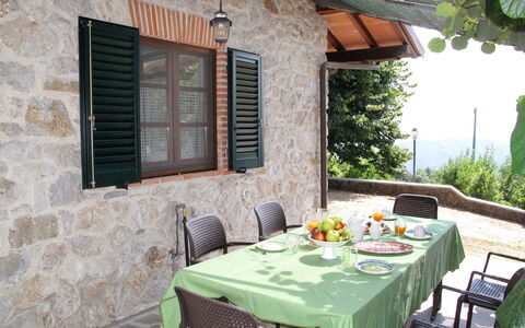 Villetta degli Orti: Property, Room, Building, House, Real Estate, Table, Furniture, Interior Design, Wall, Patio