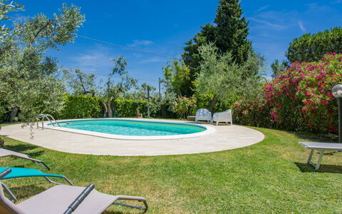 Casa Bensa: Water, Plant, Sky, Cloud, Swimming Pool, Azure, Tree, Outdoor Furniture, Shade, Grass