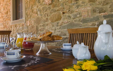 Casa Bensa: Table, Tableware, Food, Furniture, Drinkware, Window, Dishware, Blue, Cup, Serveware