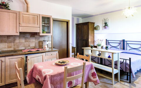 Scarlino 614: Room, Furniture, Property, Interior Design, Building, Dining Room, Floor, Table, House, Pink