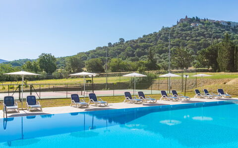 Scarlino 614: Water, Sky, Swimming Pool, Tree, Outdoor Furniture, Chair, Shade, Leisure, Sunlounger, Plant