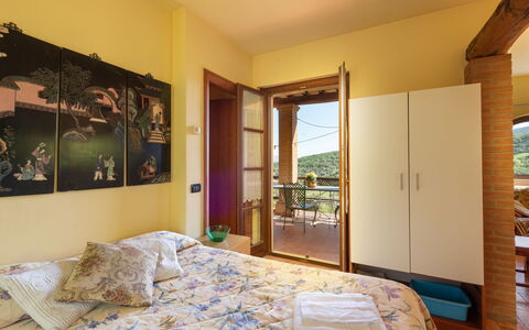 La Limonaia: Property, Azure, Comfort, Shade, Wood, Interior Design, Architecture, Floor, Bed Frame, Wall