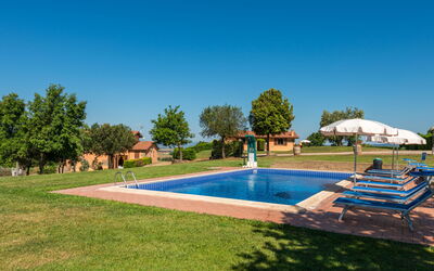 Istia D'Ombrone 602: Sky, Water, Plant, Building, Swimming Pool, Tree, Rectangle, Land Lot, Outdoor Furniture, Grass