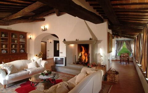 Villa Fontanelle: Legna, Camera, Interior Design, Illuminazione, Casa, Proprietà, Soggiorno, Latifoglie, Parete, Pavimento
