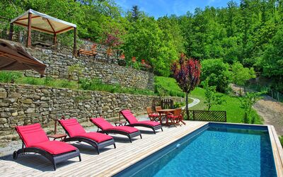 Villa Ancora: Water, Plant, Property, Sky, Green, Nature, Swimming Pool, Tree, Outdoor Furniture, Leisure